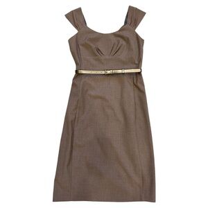 NEW YORK & COMPANY dress slim pencil removable belt zip back empire waist NWT 0.